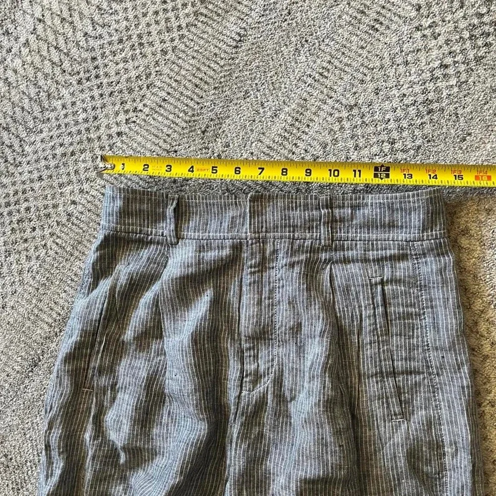 Everlane linen striped pants Highrise Breathable euro ren coquette lagenlook 4